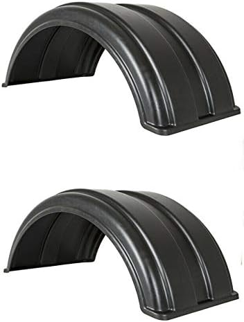 Qty. 2, BP 8590017-x2 Polymer Fenders (mounting Brackets Sold Separately). Fits Trucks with 16" to 17" Dual Rear Wheels.