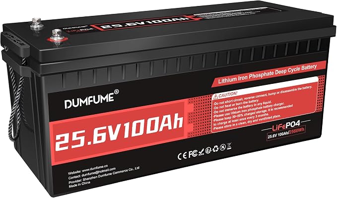 24V 100Ah LiFePO4 Battery Built-in 100A BMS