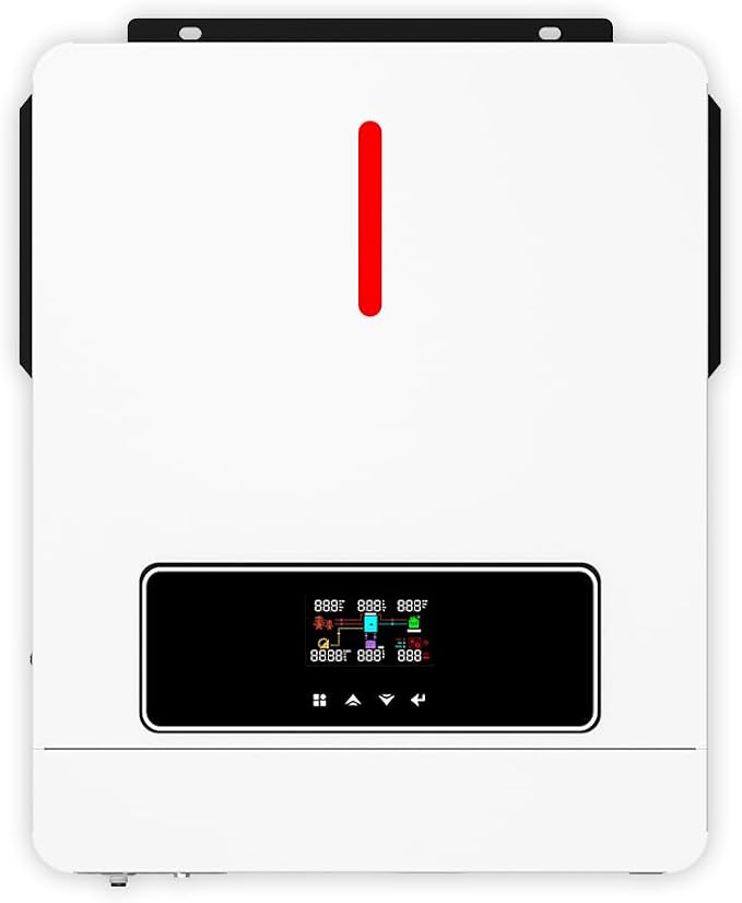 Y&H 6.2KW Solar Hybrid Inverter 48V AC220V On/Off-Grid Solar Inverter Built-in MPPT 120A Solar Charger, Two Load Output Power Max PV Power 6500W Input, Supports Batteryless