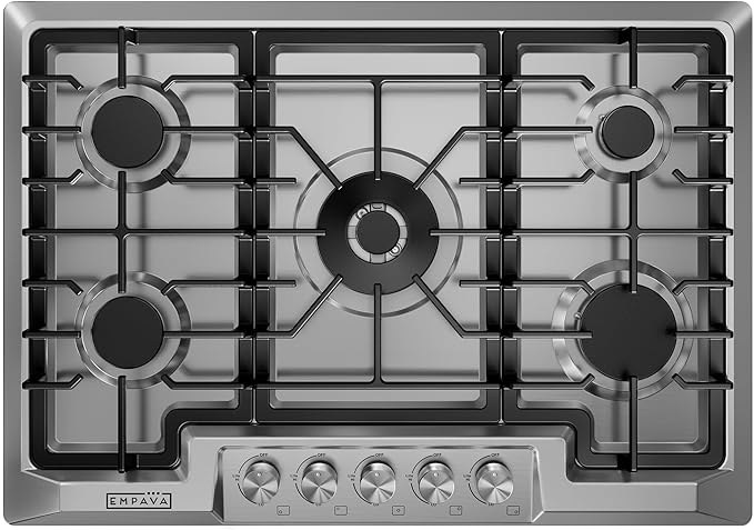 Empava 30 Inch Built-in Gas Cooktop with 5 Sealed SABAF Burners