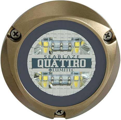 Lumitec 101510, LED Underwater Light, SeaBlaze Quattro Underwater Light, | Spectrum Full-Color RGBW,Bronze