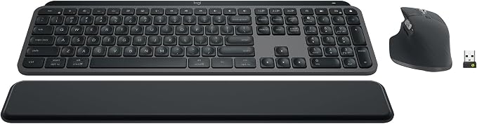 Logitech MX Keys S Combo Performance Wireless Keyboard and Mouse - Graphite