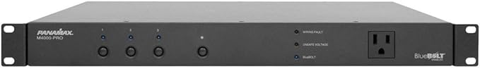 Panamax M4000-PRO 7-Outlet Power Conditioner for Home Theater | 8 outlets, 3 controllable banks, 15A, 1575 joules, 330V VPR, BlueBOLT remote mgmt, 1U rackmount