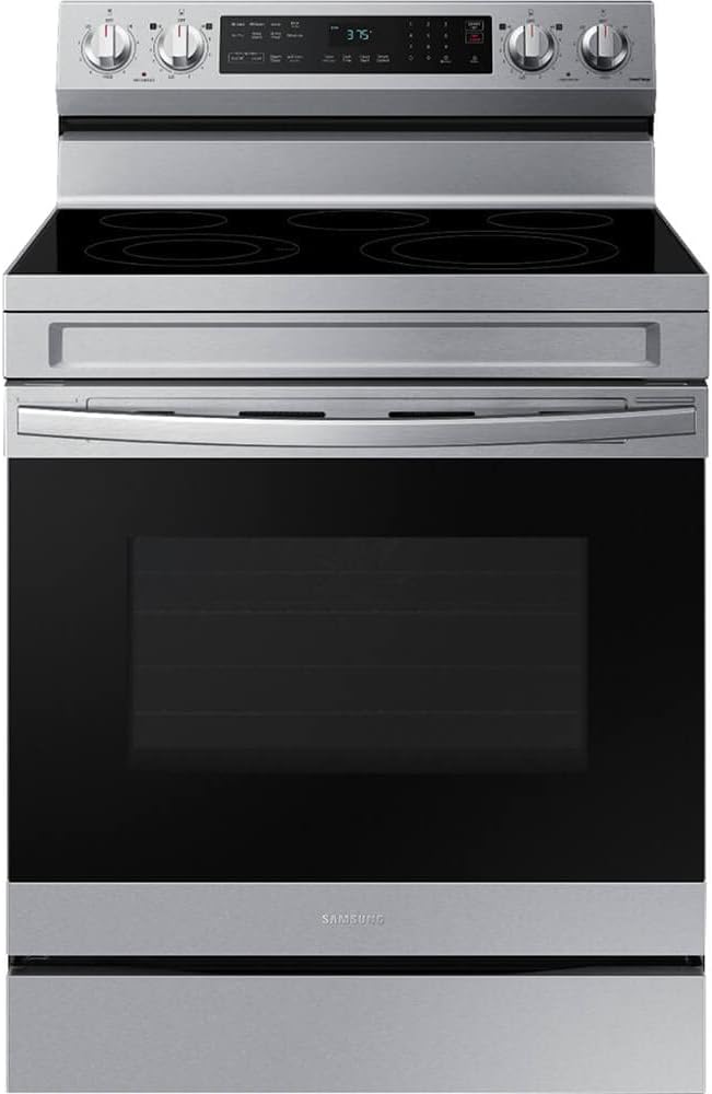 Samsung 6.3 Cu. Ft. Smart Freestanding Electric Range with No Pre-heat Air Fry & Convection, Stainless Steel, NE63A6511SS/AA