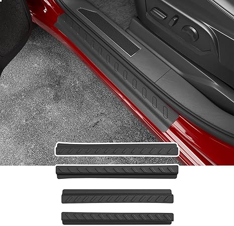 Exterior Door Sill Protector Compatible with 2019-2026 Chevy Silverado GMC Sierra 1500 Crew Cab Door Sill Guard Replacement for 2019-2026 Chevy Silverado Accessories