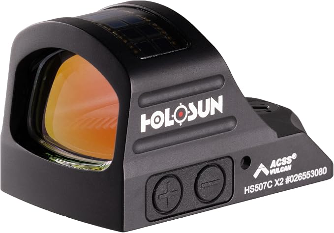 Holosun HS507C-X2 / HE507C-X2 Pistol Red/Green Dot Sight - ACSS Vulcan Reticle