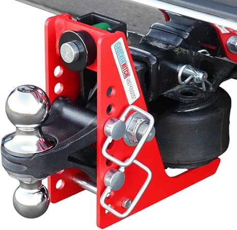 Shocker 8K Sport Air Receiver Hitch with Chrome Combo 2" & 2-5/16" Balls, Fits 2" Hitch - 8,000 lbs