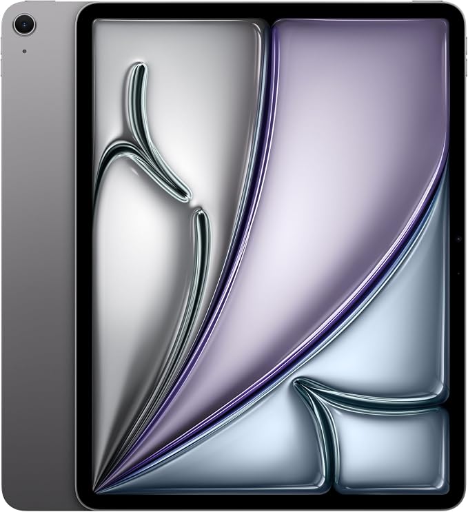 Apple iPad Air 13-inch (M4): Liquid Retina Display, 128GB, 12MP Front/Back Camera, Wi-Fi 7 with Apple N1, Touch ID, All-Day Battery Life — Space Gray