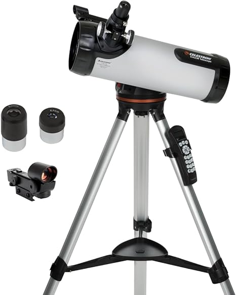 Celestron 114LCM Computerized Reflector Telescope for Beginners | Finds Thousands of Sky Objects for You, Fully Coated Glass Optics, Bright Views of Planets & More, Great for Families & Kids