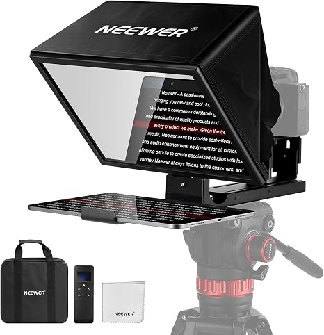 NEEWER Basics X12B Aluminum Alloy Teleprompter 12" for Tablet DSLR Camera