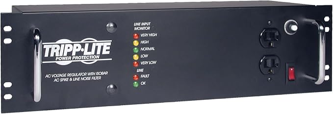 Tripp Lite Line Conditioner 2400W Automatic Voltage Regulator AVR, 1440 Joules AC Surge Protection, 120V 20A 60Hz, 6-Outlets, 6-Feet Cord, 2-Year Warranty & $25,000 Insurance (LC2400)