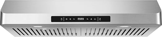 30inch Under Cabinet Range Hood, 900CFM Stainless Steel Vent Hood