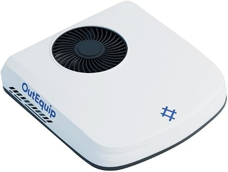 RV Air Conditioner, 12V 10000 BTU Rooftop Air Conditioner for RVs, Trucks, Vans, Campers, Tractor, Low Profile Quiet AC Unit(w/heater)