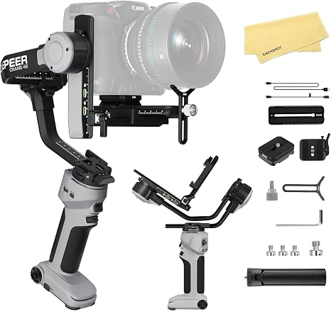 ZHIYUN CINEPEER Crane 4E 3-Axis Camera Gimbal Stabilizer for Canon Sony | Extendable Sling Grip Native Vertical Shooting Handheld Camera Gimbal for Canon/Sony/Panasonic/Nikon