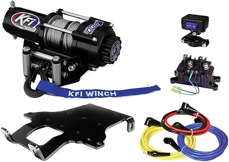 KFI Combo Kit - A2500-R2 2500 lb Winch & 100535 Winch Mount Compatible/Replacement for 2006-2021 Honda Rincon TRX680FA & TRX680FGA