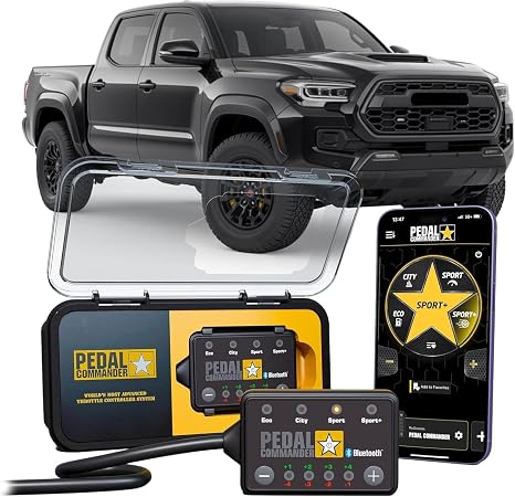 PEDAL COMMANDER for Toyota Tacoma 2005-2023 Throttle Response Controller - Plug-and-Play App Control, 36 Settings 4 Modes, Anti-Theft - Off Road Performance Part - Tacoma Accessories TRD Mods