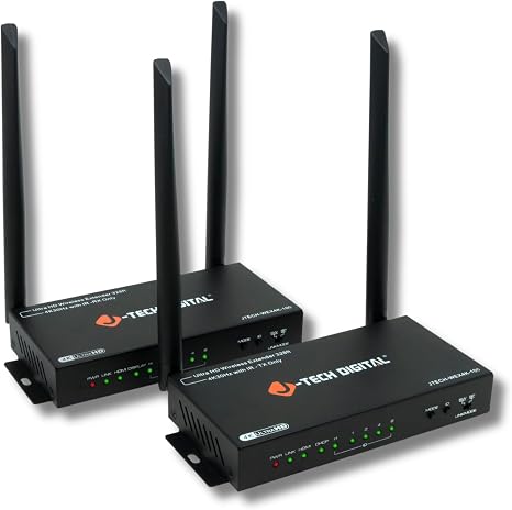 J-Tech Digital Wireless HDMI Extender Kit 4K 30Hz 328ft, Supports HDMI Loop Out IR Control 1-N Splitter N-1 Switch Modes, Wireless Transmitter Receiver to Monitor/TV from Laptop/PC/TV Box