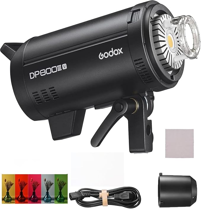 Godox DP800III-V Upgraded Studio Flash Light 800Ws Power GN126 5600±200K Strobe Lighting Built-in 2.4G Wireless X System Bowens Mount Photography Flashes for Wedding Fashion Advertising Photography