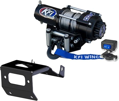 KFI Combo Kit - A2000 Winch & 100505 Winch Mount Compatible/Replacement for 2000-2006 Honda Rancher 350 TRX350FE 4x4 ES