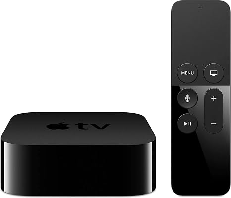 Apple TV 4K 32GB Streaming Media Player (2017), Model A1842, Siri Remote, HDMI, HDR10, Dolby Vision, Gigabit Ethernet, Wi-Fi, Black, MQD22LL/A (Renewed)