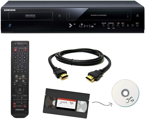 Samsung VHS to DVD Recorder VCR Combo w/ Remote, HDMI (Renewed)