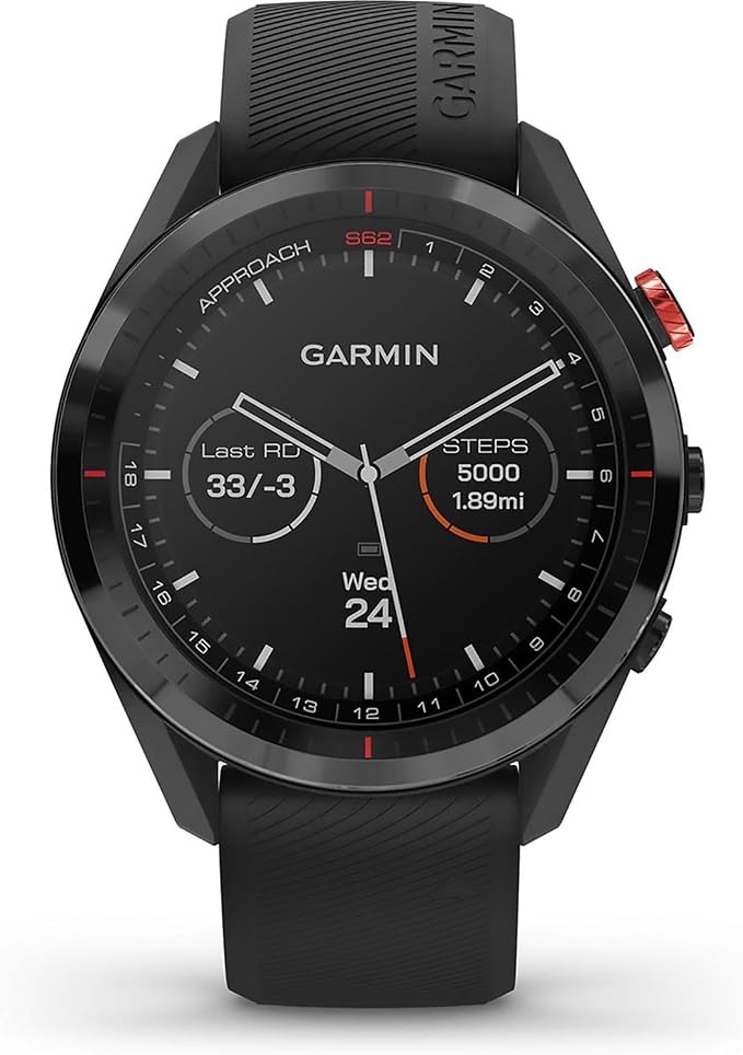 Garmin Approach S62, Premium Golf GPS Watch, Built-in Virtual Caddie