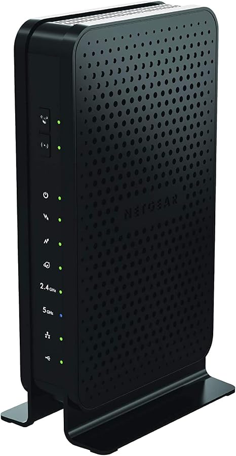 NETGEAR Dual-Band N600 Router with 8 x 4 DOCSIS 3.0 Cable Modem (C3700-100NAS) Black - Renewed