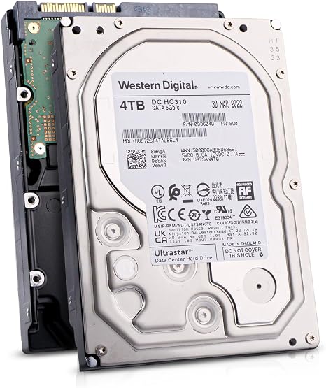 Hitachi 2022 HGST WD Ultrastar HUS726T4TALE6L4 4TB 7200 RPM 512e SATA 6Gb/s 3.5-inch Internal Hard Disk Drive (Renewed)