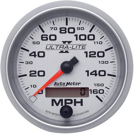 Auto Meter 4988 Ultra-Lite II 3-3/8" 160 mph In-Dash Electric Programmable Speedometer