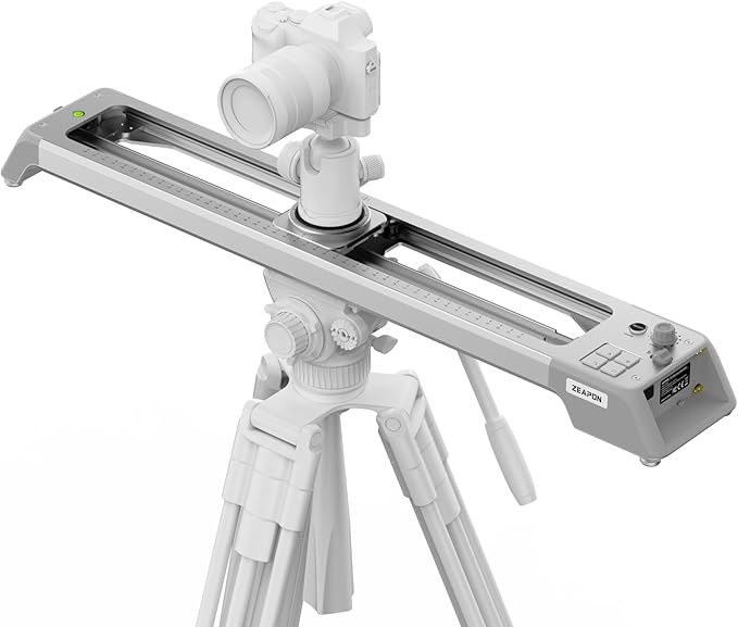 Zeapon EVO 125°Panorama Rotating Motorized Camera Slider, Powerful Quiet Motor for 5.5-11Lbs Payload, 23.6''/60cm Light Compact Slider Dolly with Carrying case, Buttons & App Control (D60 (23.6''))
