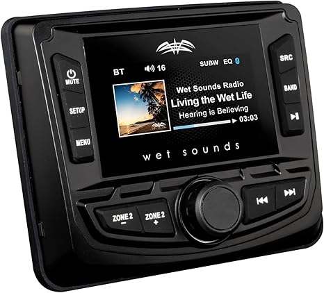 Wet Sounds | WS-MC-2 | AM/FM/Weather Band Tuner with RBDS and SiriusXM-Ready®