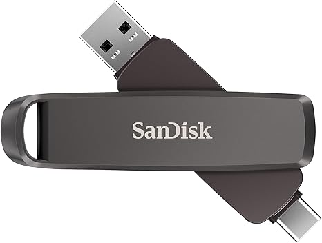 SANDISK 512GB Extreme PRO Dual Drive - Up to 1,000MB/s, USB Type-C, and USB Type-A, High-Performance Flash Drive - SDDDE1-512G-G46