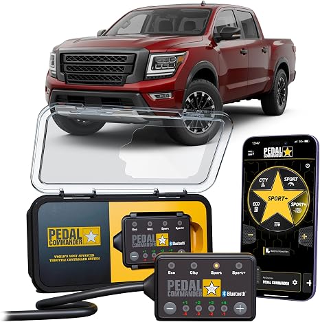 PEDAL COMMANDER for Nissan Titan Trucks 2016-2024 Throttle Response Controller - Plug-and-Play, 4 Modes & Anti-Theft, Throttle Controller Performance Upgrades, Titan Truck Accessories