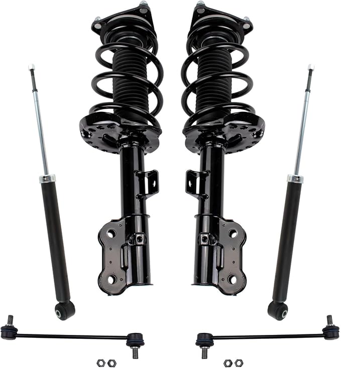 TRQ Front and Rear Suspension Kit Complete Strut & Coil Spring Assembly