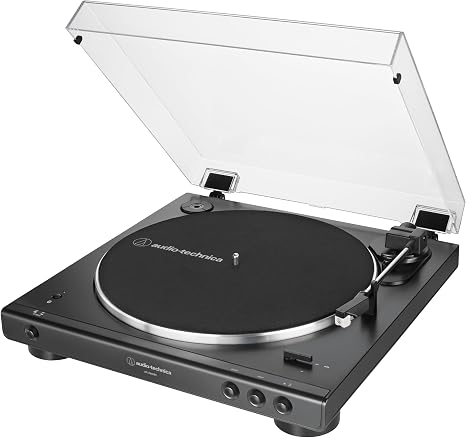Audio-Technica AT-LP60XBT-BK Fully Automatic Wireless Belt-Drive Stereo Turntable, Hi-Fi, 2 Speed, Anti-Resonance, Die-Cast Aluminum Platter, Black
