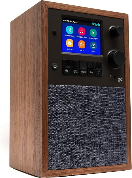 Alto Internet Radio + SiriusXM, Pandora, Spotify Connect, Bluetooth, Wi-Fi, 7-Day Alarm (Walnut)