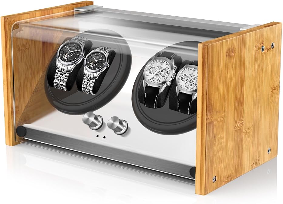 Bamboo 2/4 Watch Winder for Automatic Watches