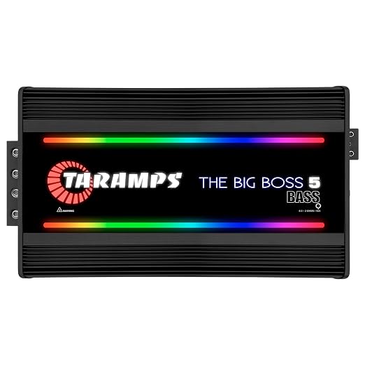 Taramps The Big Boss Bass 5 Black 5000W RMS Monoblock Class D Car Amplifier