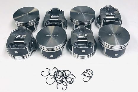 Hypereutectic Flat Top Pistons compatible with 1999-2008 GM LS 4.8L & 5.3L Engines GEN III & IV (Standard 3.780" Bore)