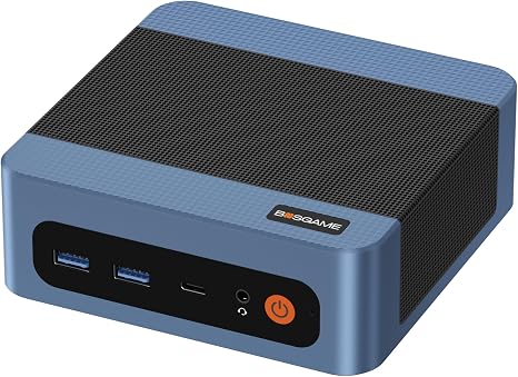 BOSGAME E5 Mini PC with Ryzen 5300U Computer | 16GB RAM 512GB SSD, Win11 Pro Mini Desktop Computer for Home Office | Triple Display, Dual LAN, WiFi 5, BT 5.0