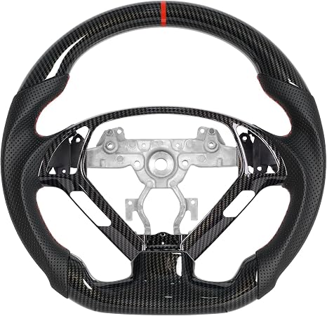Hydro Dip Carbon Fiber Steering Wheel With Replacement Trim Fit for Infiniti G25 G35 G37 2007-2013 EX35 EX37 2008-2013