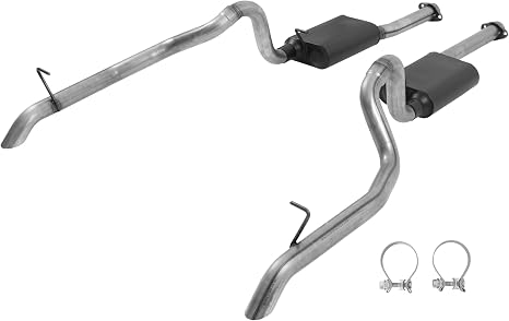 Flowmaster 17116 American Thunder Cat-Back Exhaust Kit 2.5 Inch Aluminized Steel Compatible with 1987-1993 Ford Mustang GT 5.0L engine. Coupes and Convertibles