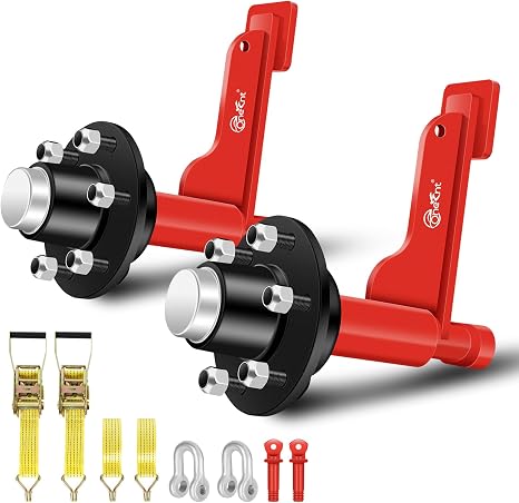 2Pack Shipping Container Wheels 6-Lug Kitl 8800Lbs for 20ft-40ft Container