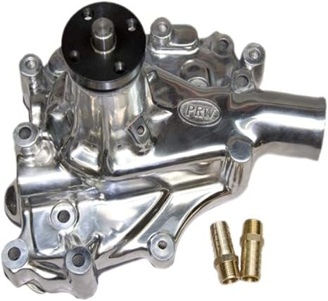 1430210 Performance Quotient 5/8" Pulley Pilot Shaft High Flow Polished Aluminum Water Pump for Ford 302 1970-78, 351W 1970-87