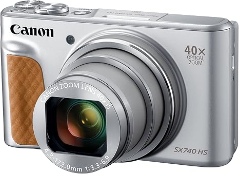 Canon PowerShot SX740 HS, Point and Shoot Digital Camera, Optical Zoom, 4K Video, Silver | 4K Video, Optical Zoom, Powered by a 20.3MP High-Sensitivity CMOS sensor