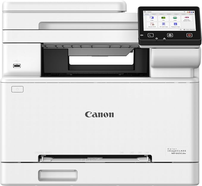 Canon Color imageCLASS MF665Cdw - Wireless, All-in-One Duplex Laser Printer | Copier, Scanner, Fax, Auto Document Feeder, 3 Year Limited Warranty, Mobile Ready, 22 PPM for Home and Office