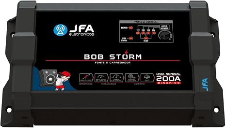 JFA BOB Storm Power Supply and Source Automotive Charger 200 Amperes SCI Bivolt Slim Shape Smart Cooler