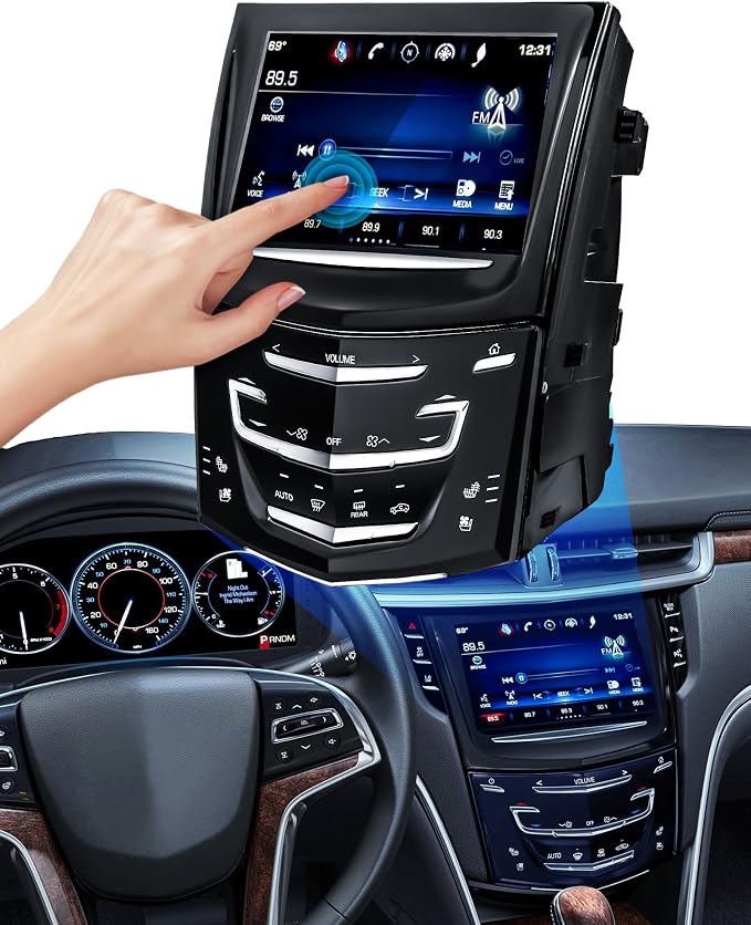 Fit Cadillac CUE System Touch Screen New OEM Replacement Compatible with Cadillac ATS CTS SRX XTS ELR 2013-2020 (Heated & Cooled Seat Option)