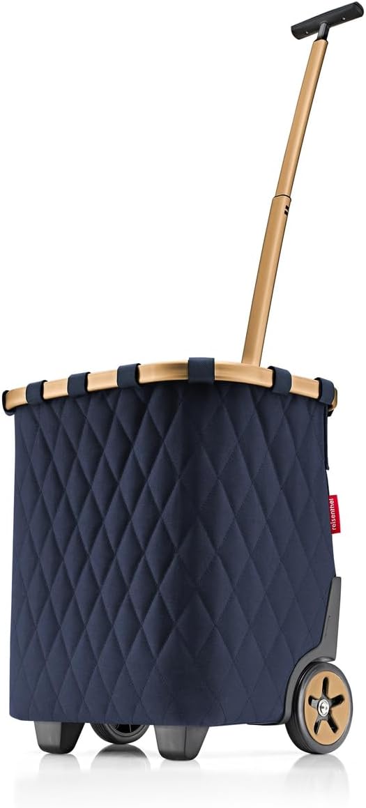 reisenthel carrycruiser rolling shopping cart 10.5 gl rhombus midnight gold