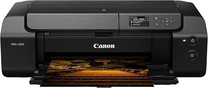 Canon PIXMA PRO-200S Professional 13" Wireless Inkjet Photo Printer with 3.0" Color LCD Monitor, 8-Color Dye-Based Ink, Black | 3.0' LCD Monitor, 8- Dye-Based Ink, Wireless connectivity, Professional, Intuitive and Easy to Use